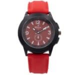 Montre Homme Silicone Bracelet Rouge CHTIME