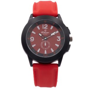 Montre Homme Silicone Bracelet Rouge CHTIME