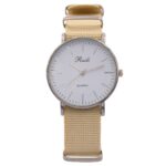 Montre Homme en Tissu Beige CHTIME