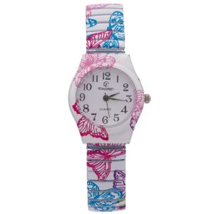 Montre Petit Prix Femme Métal Blanc Elastique CHTIME