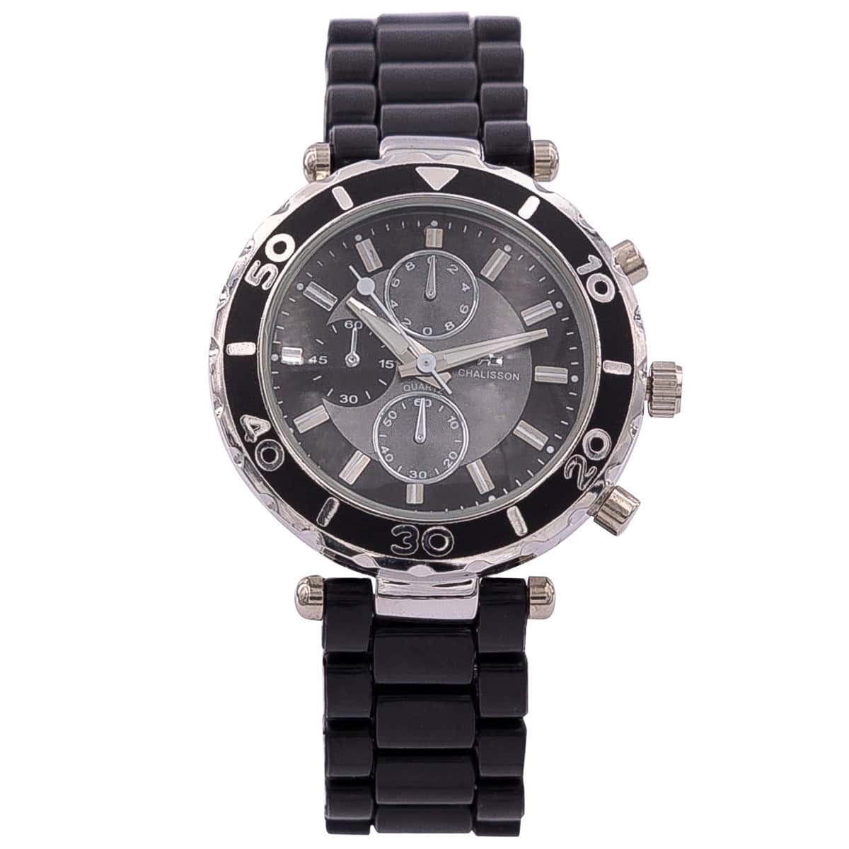 Montre Femme en Plastique Noir CHTIME