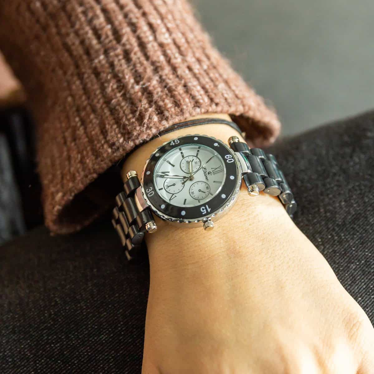 Montre Fashion Femme Plastique Noir CHTIME