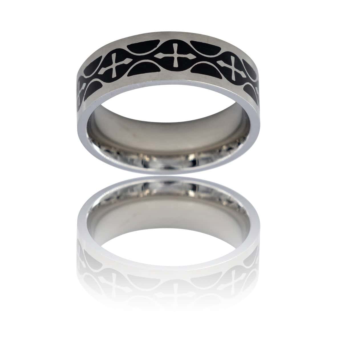 Votre Bague Anneau Homme Acier Argenté