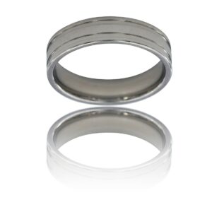 Bague Anneau Fashion Homme Acier Argenté