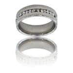 Bague Originale pour Femme Acier Ornée Zirconium