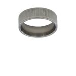 Bague Anneau Homme Acier Couleur Argenté