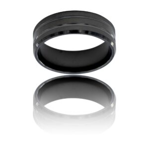 Bague Anneau A bas Prix Homme Acier Noir