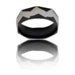 Bague Anneau Pas cher Homme Acier Noir