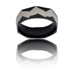 Bague Anneau Pas cher Homme Acier Noir