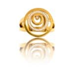 Bague pour Femme Fashion Acier Doré Ornée Zirconium