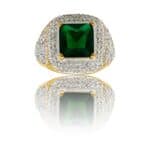 Bague Femme en Acier Doré Ornée de Zirconium