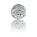 Bague Originale Femme Acier Ornée Zirconium