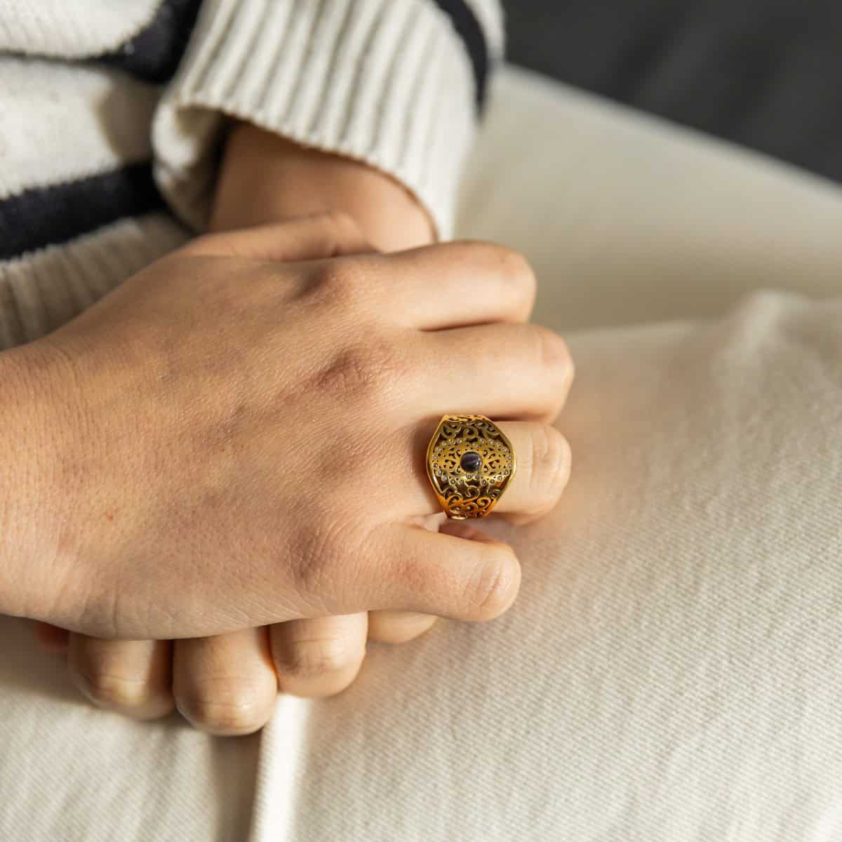 Bague à Petit PrixFemme Acier Doré