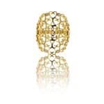 Très Jolie Bague Femme Acier Doré