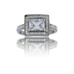 Bague Femme Acier Ornée avec Zirconium