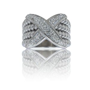 Bague de Femme en Acier Ornée Zirconium