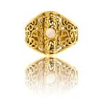 Bague Originale Femme Acier Doré