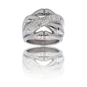 Bague de Femme Chic Métal Ornée avec Zirconium