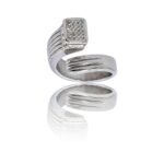 Bague Tendance pour Femme Métal Ornée avec Zirconium