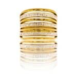 Bague de Femme Métal Doré Ornée avec Zirconium