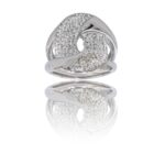 Bague Contemporaine pour Femme Métal Ornée avec Zirconium