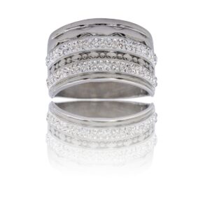 Jolie Bague Femme Métal Ornée avec Zirconium