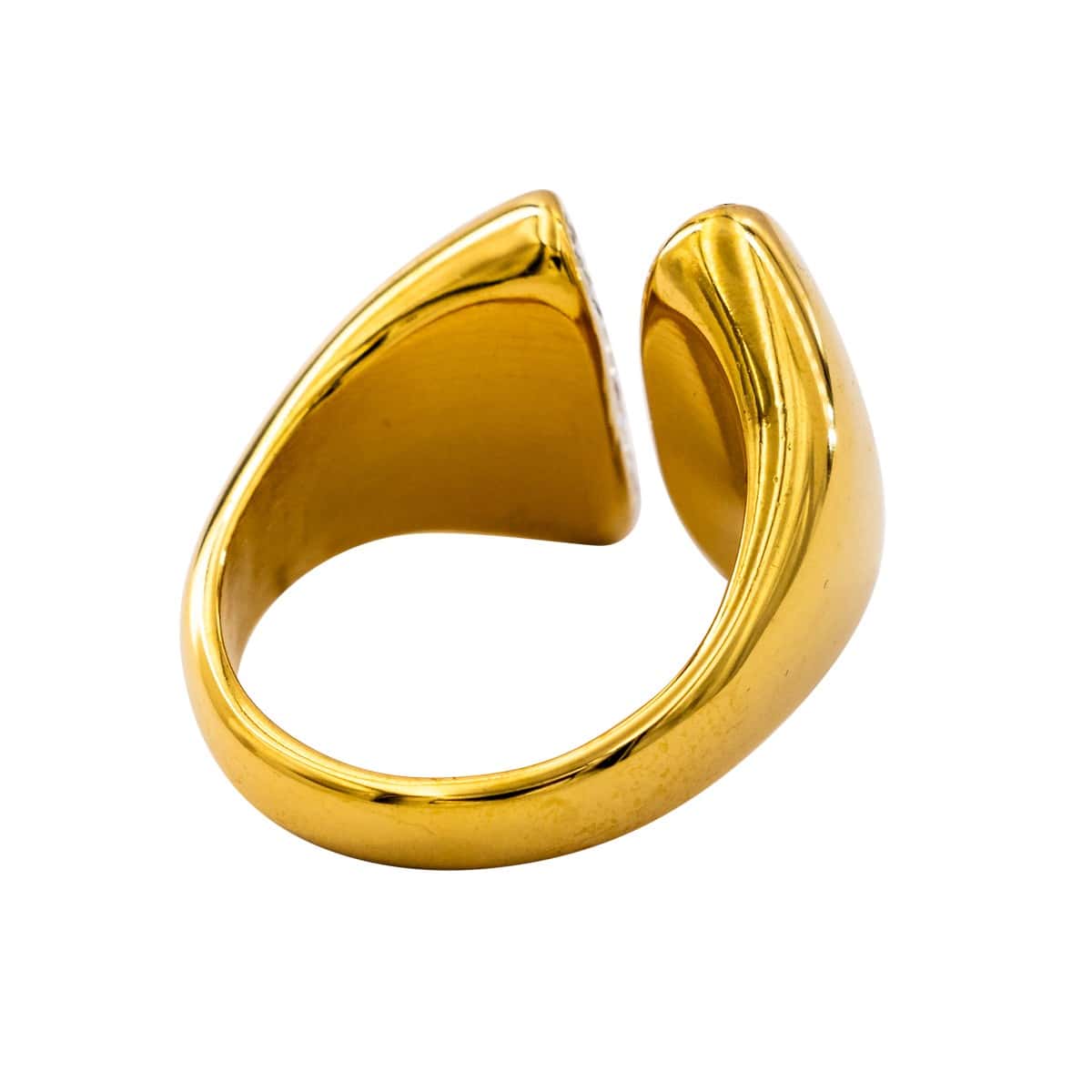 Bague pour Femme Tendance Métal Doré Ornée avec Zirconium
