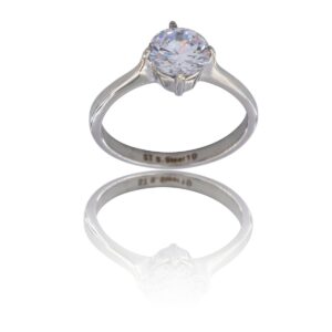 Bague Fashion Femme Métal Ornée avec Zirconium