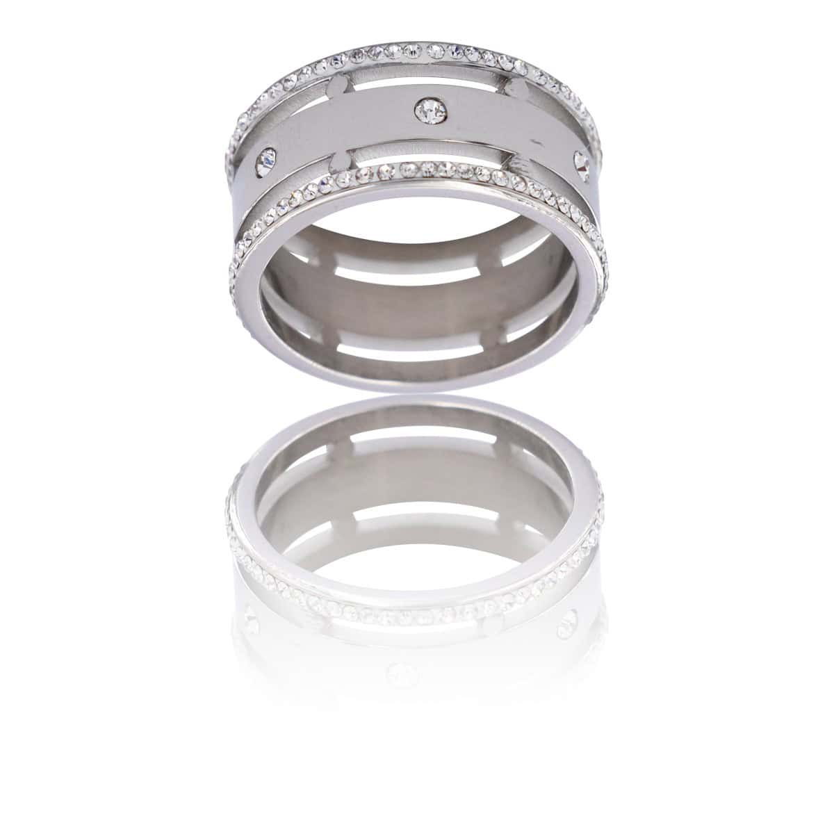 Bague Femme en Métal Ornée avec Zirconium