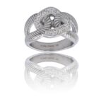 Jolie Bague Femme en Métal Ornée avec Zirconium