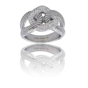 Jolie Bague Femme en Métal Ornée avec Zirconium