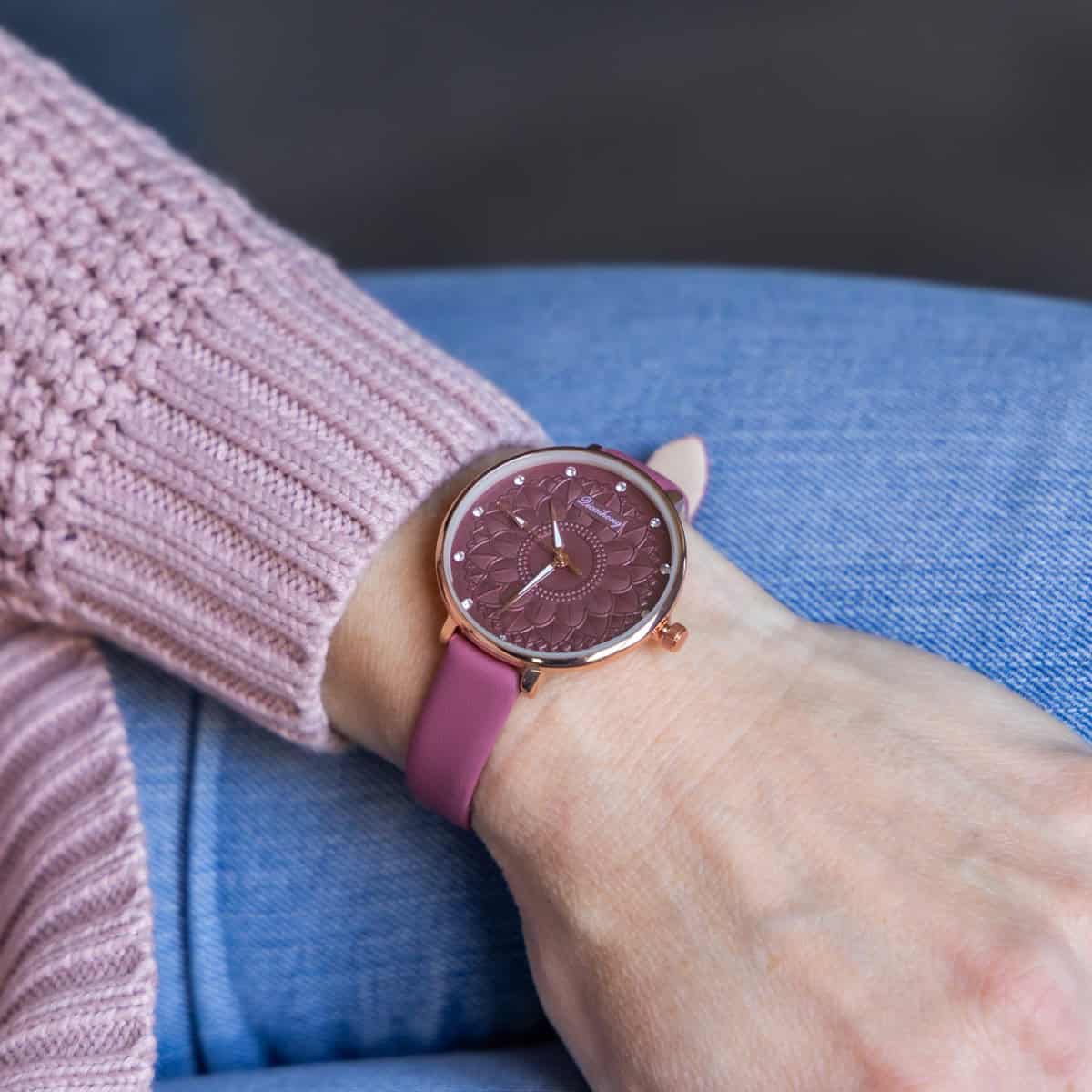 Montre pour Femme Strass Prune CHTIME