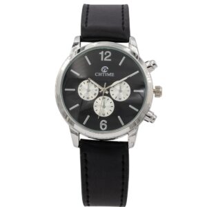 Très Jolie Montre Homme Bracelet Noir CHTIME