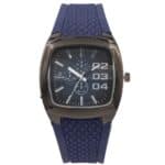 Montre Homme Bracelet Matière Silicone Bleu CHTIME