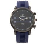 Montre Homme Moderne Bracelet Silicone Bleu CHTIME