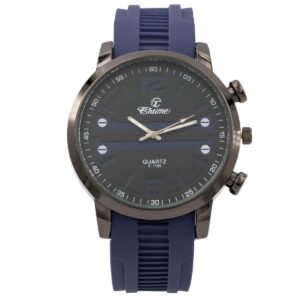 Montre Homme Moderne Bracelet Silicone Bleu CHTIME
