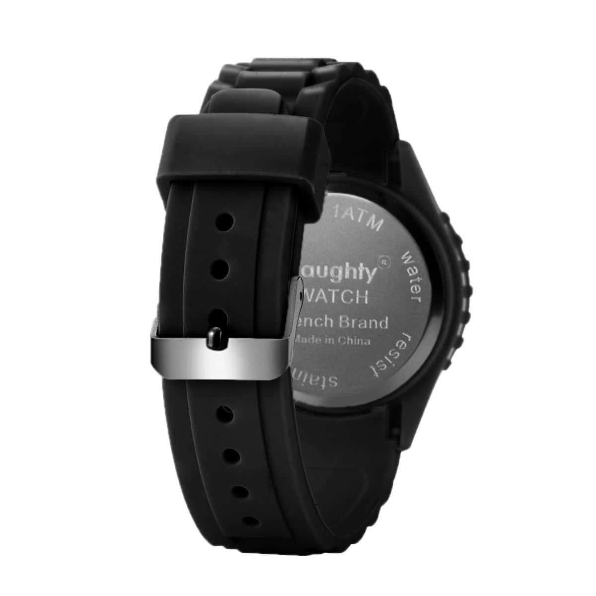 Montre Femme Naughty Watch Ornée de 12 Cristaux Swarovski® & Bracelet Silicone Noir – Image 4