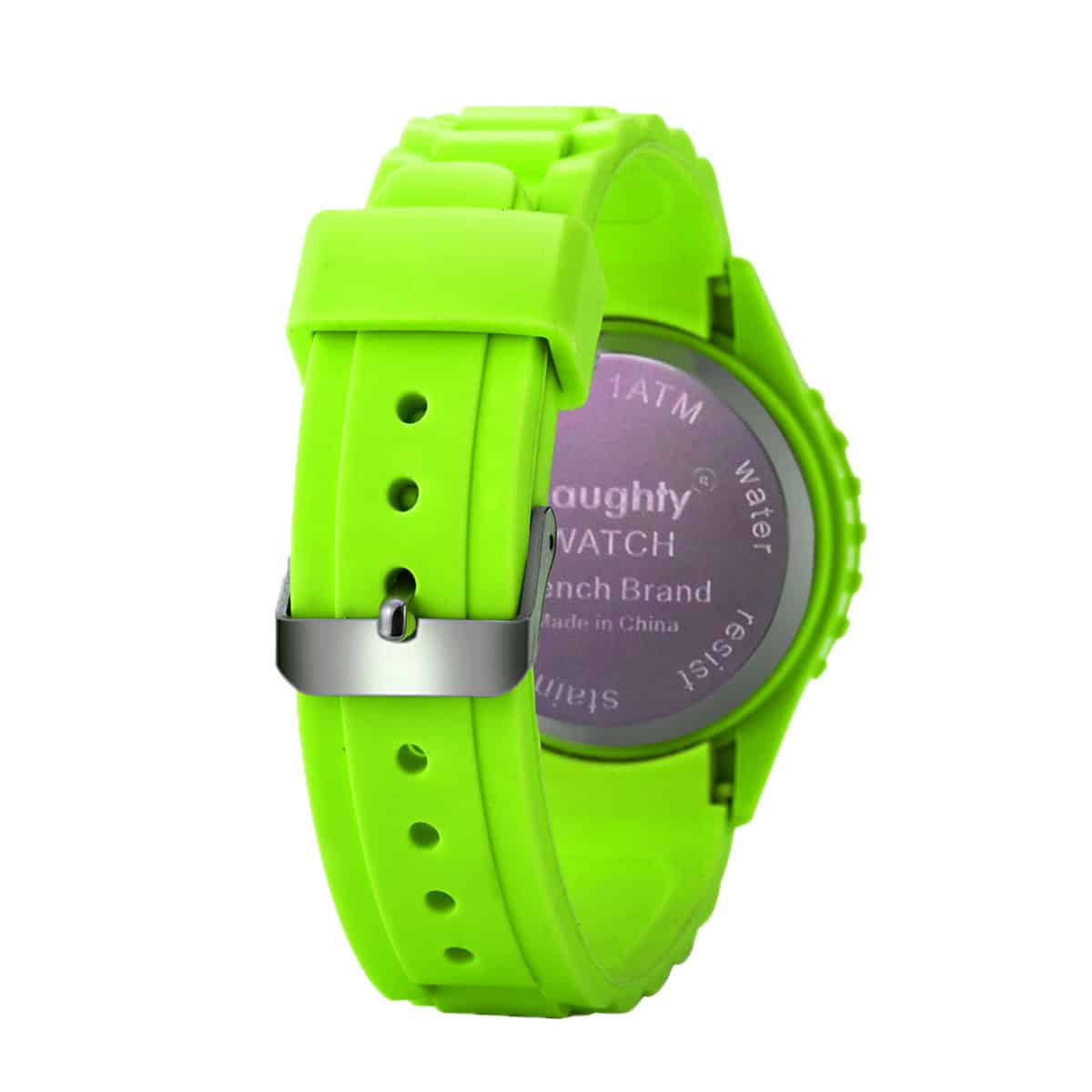 Montre Femme Naughty Watch Ornée de 12 Cristaux Swarovski® & Bracelet Silicone Vert – Image 4