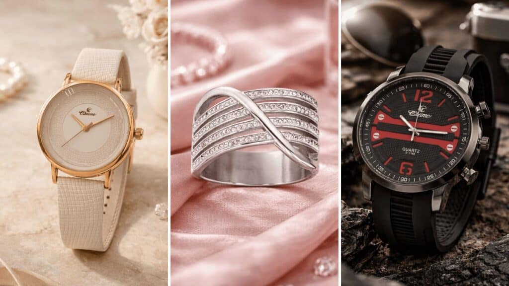 Idées cadeaux à moins de 15 € : montre femme, bague et montre homme LookMaMontre